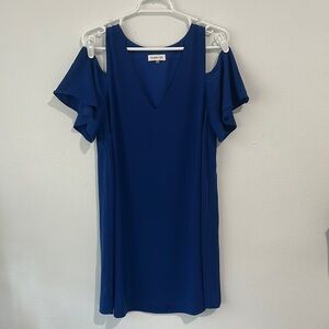 Cold Shoulder Blue Dress